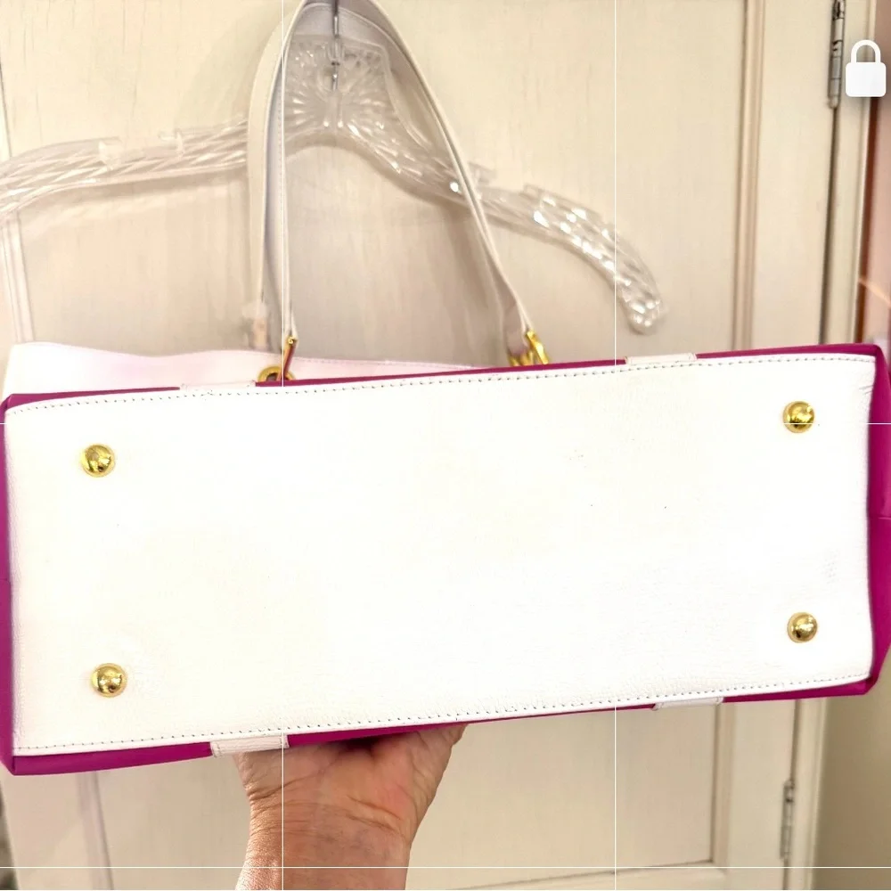 New St.John large nylon Tote/Purse hot pink - Picture 6 of 12